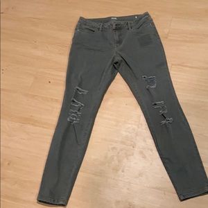Army green jeans
